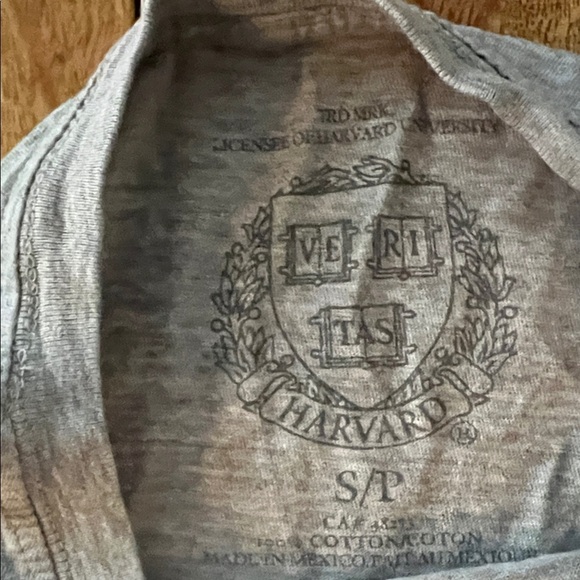 Gray Harvard Athletics Crop Top - Picture 2 of 2